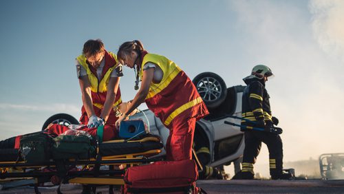 Phoenix, AZ- US Hwy 93 Scene of Injury Wreck near Upper Trout Crk Rd